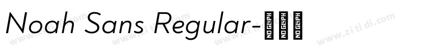 Noah Sans Regular字体转换